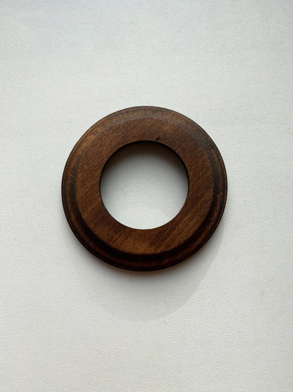 Wooden Loft Retro Single Socket Frame For Flush-Mounted Series Vintage Cottage Dark Wood