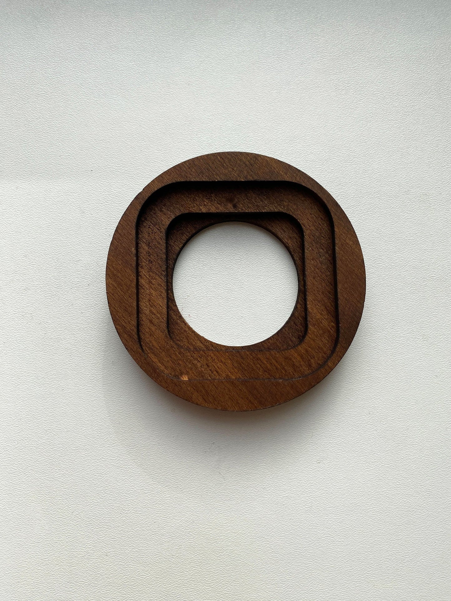 Wooden Loft Retro Single Socket Frame For Flush-Mounted Series Vintage Cottage Dark Wood