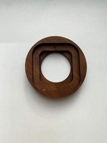 Wooden Loft Retro Single Socket Frame For Flush-Mounted Series Vintage Cottage Dark Wood