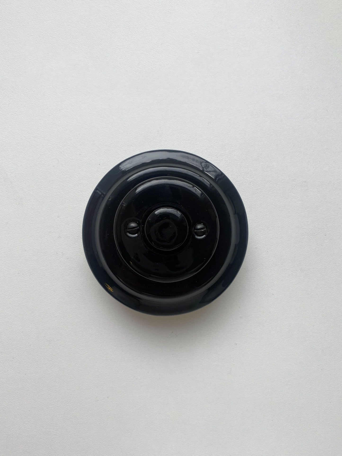 Light Switch Porcelain Loft Retro Electrical Dimmer Switch Flush-Mounting Vintage Cottage Ceramic Black