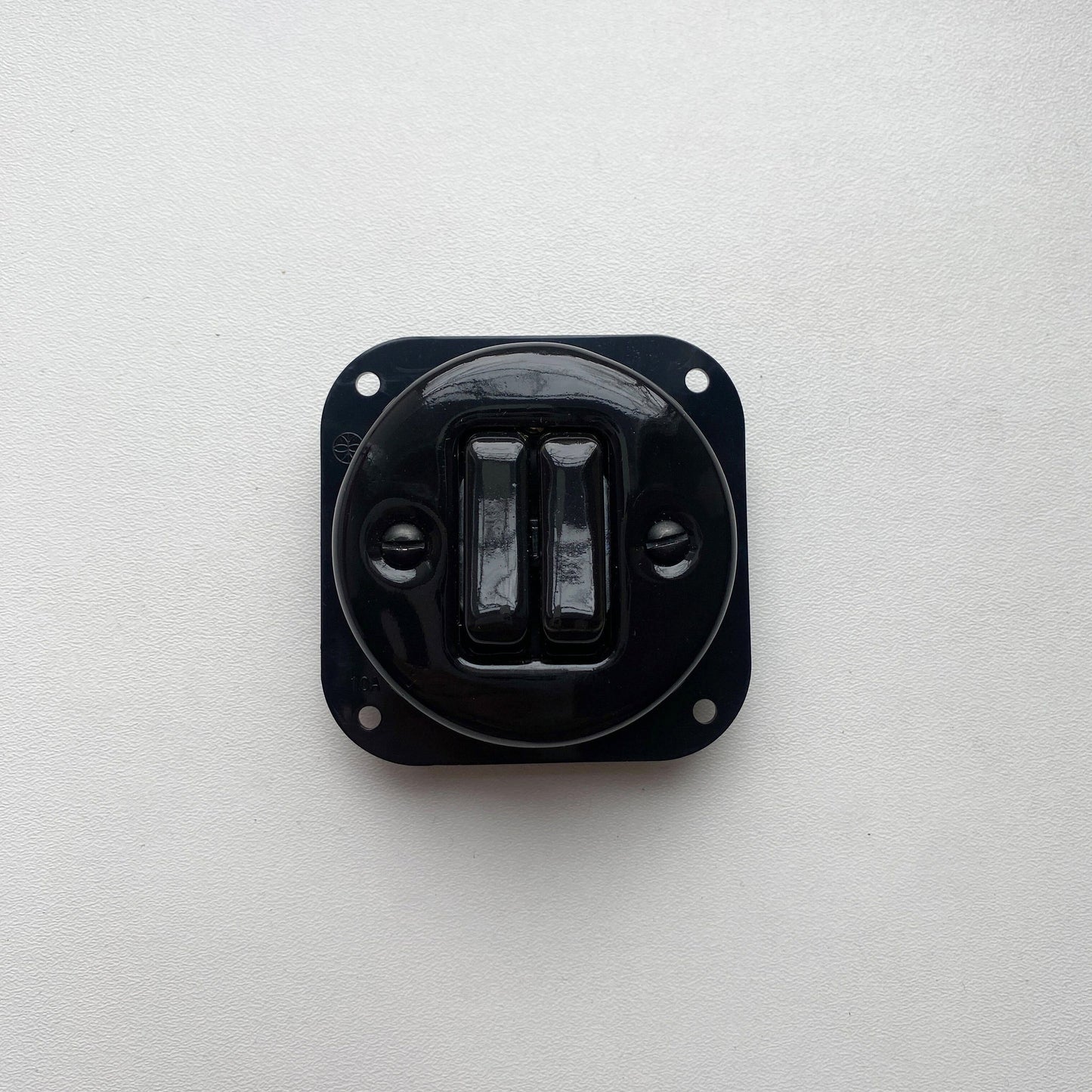 Light Switch Porcelain Loft Retro 2-gang Connection Inner Part Two-way Flush-Mounting Vintage Cottage Ceramic Black