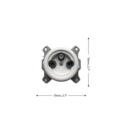 Porcelain Connection Inner Part Loft Retro TV/SAT Socket Flush-Mounting Vintage Cottage Ceramic White