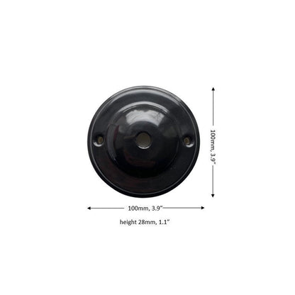 Ceiling Rose Big Dome Shape Porcelain Surface Mounting Vintage Loft Retro Cottage Ceramic Black