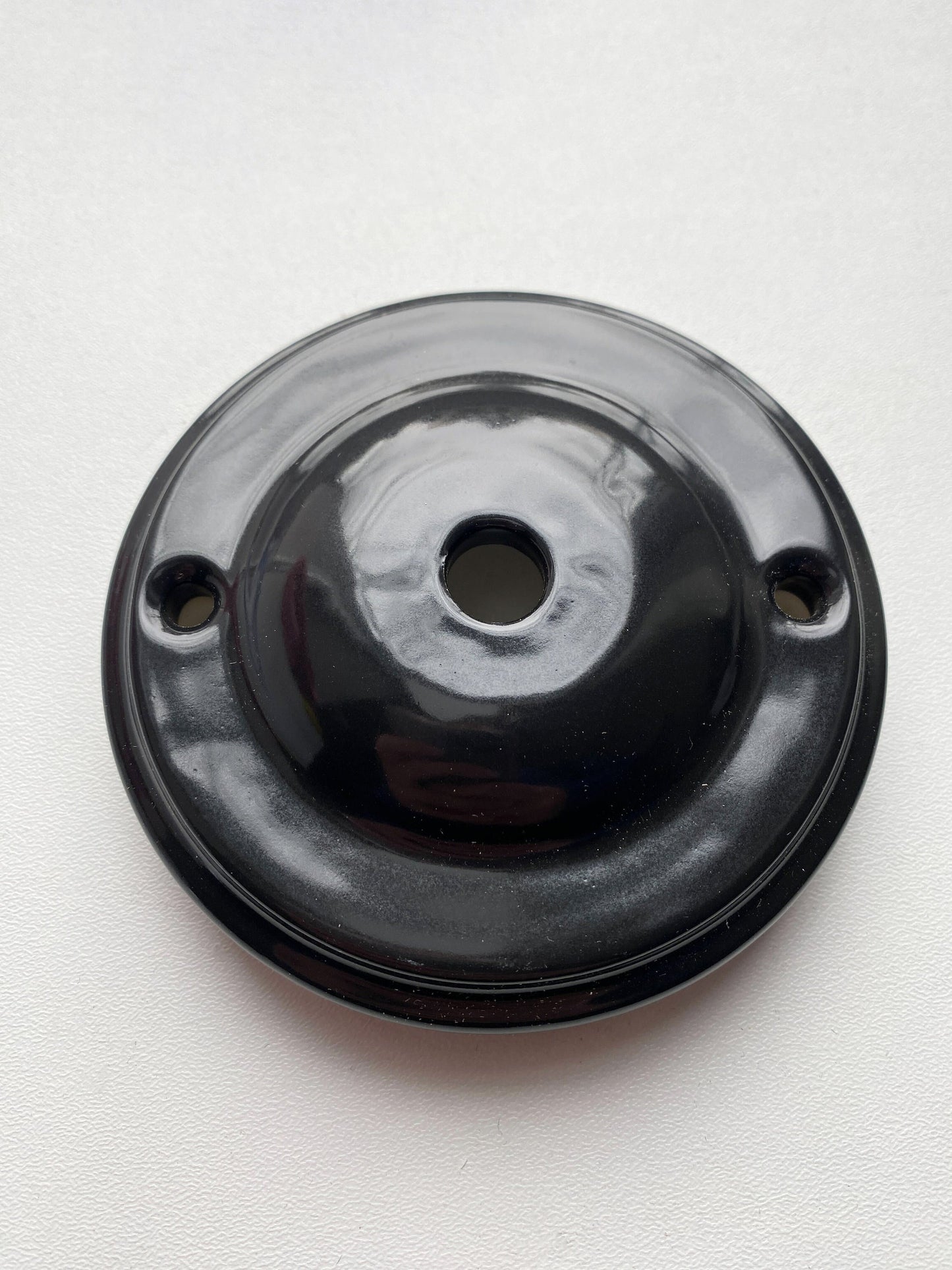 Ceiling Rose Big Dome Shape Porcelain Surface Mounting Vintage Loft Retro Cottage Ceramic Black