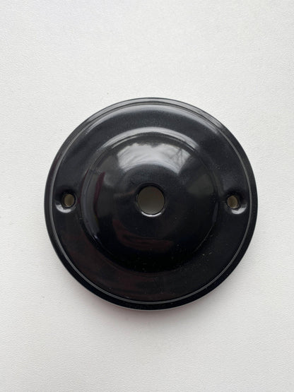 Ceiling Rose Big Dome Shape Porcelain Surface Mounting Vintage Loft Retro Cottage Ceramic Black