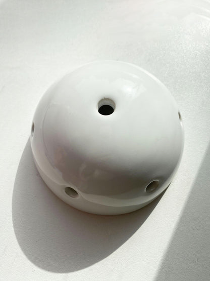 Multi-Hole Porcelain Ceiling Rose Surface Mounting Vintage Loft Retro Cottage Ceramic White