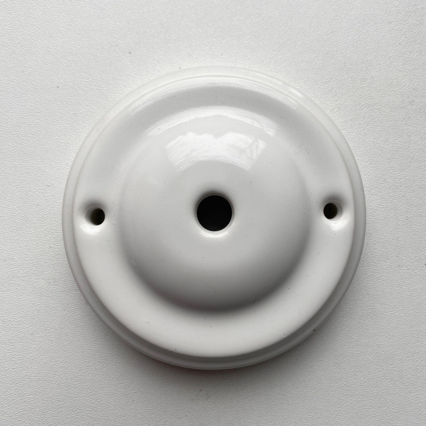 Ceiling Rose Big Dome Shape Porcelain Surface Mounting Vintage Loft Retro Cottage Ceramic White