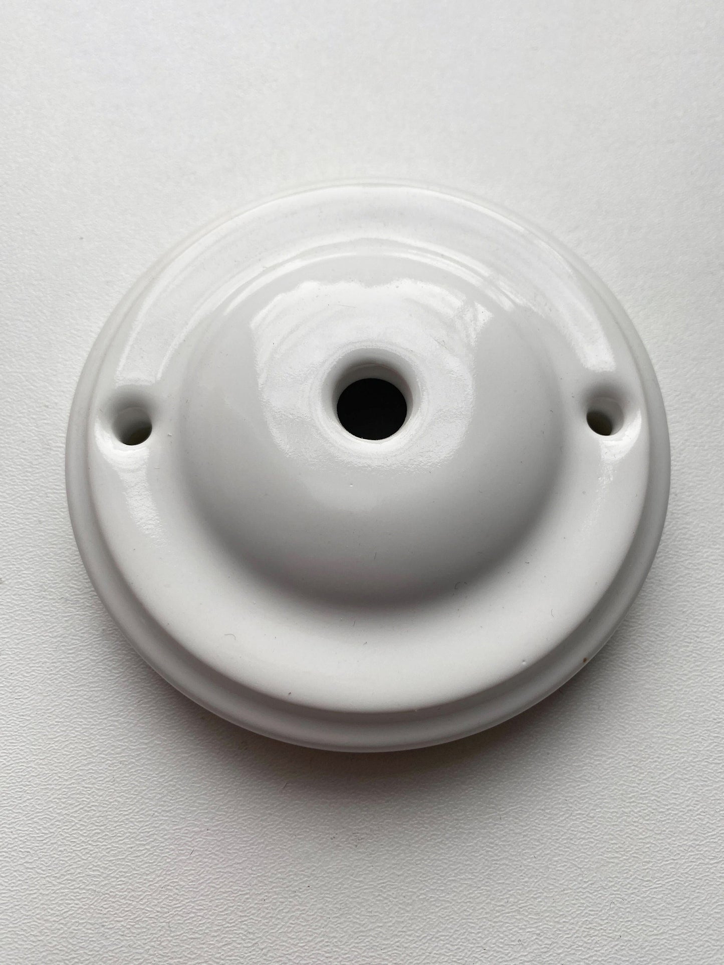 Ceiling Rose Big Dome Shape Porcelain Surface Mounting Vintage Loft Retro Cottage Ceramic White