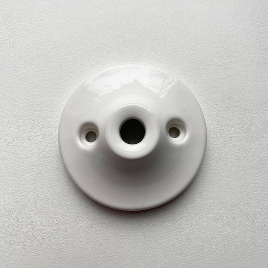 Ceiling Rose Cone Shape Porcelain Surface Mounting Vintage Loft Retro Cottage Ceramic White