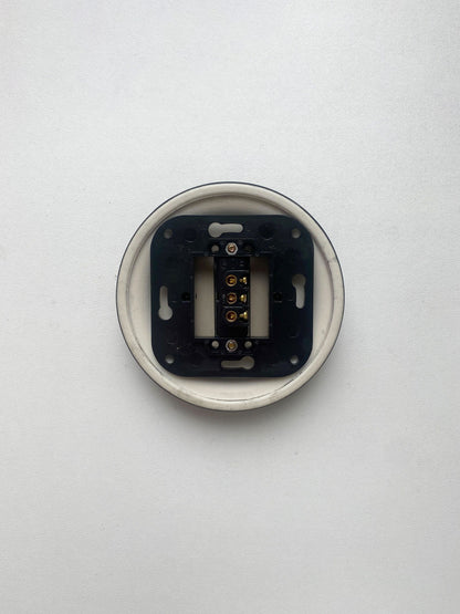 Light Switch Porcelain Loft Retro 1-gang Two-way Flush-Mounting Vintage Cottage Ceramic Black