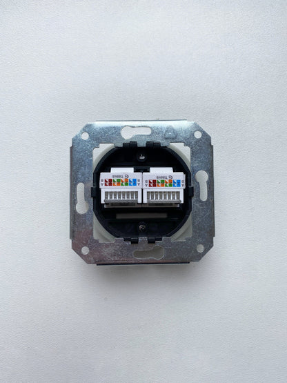 Porcelain Loft Retro Connection Inner Part Electrical Network Socket RJ45 Flush-Mounting Vintage Cottage Ceramic White