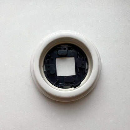 Porcelain Loft Retro Single Porcelain Frame With Plastic Part Surface Mounted Vintage Cottage Ceramic White