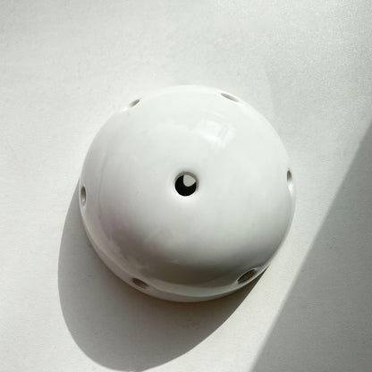 Multi-Hole Porcelain Ceiling Rose Surface Mounting Vintage Loft Retro Cottage Ceramic White