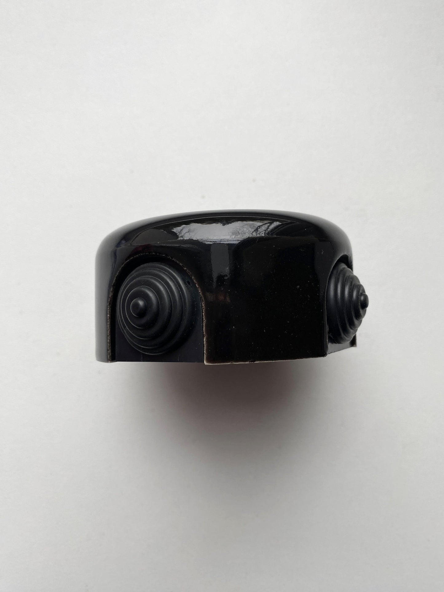Porcelain Junction Box Loft Retro Cottage Ceramic Vintage Surface Mounting Black & White