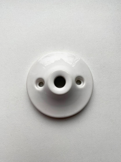 Ceiling Rose Cone Shape Porcelain Surface Mounting Vintage Loft Retro Cottage Ceramic White