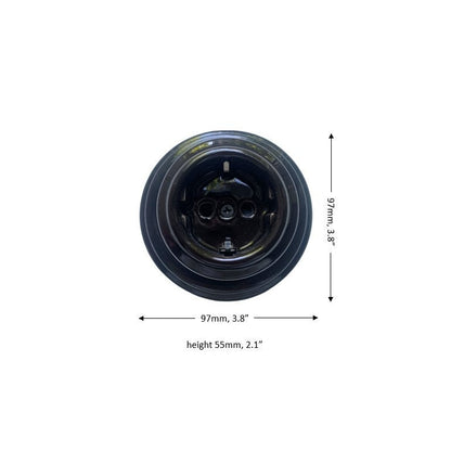 Surface-Mounting German Schuko Power Socket Porcelain Loft Retro Electrical Vintage Cottage Ceramic Black