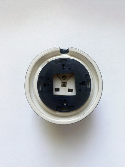 Surface-Mounting French Schuko Power Socket Porcelain Loft Retro Electrical Vintage Cottage Ceramic Black