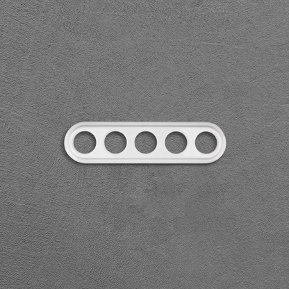 Flush Mount Socket and Switch Fivefold Frame in White Porcelain