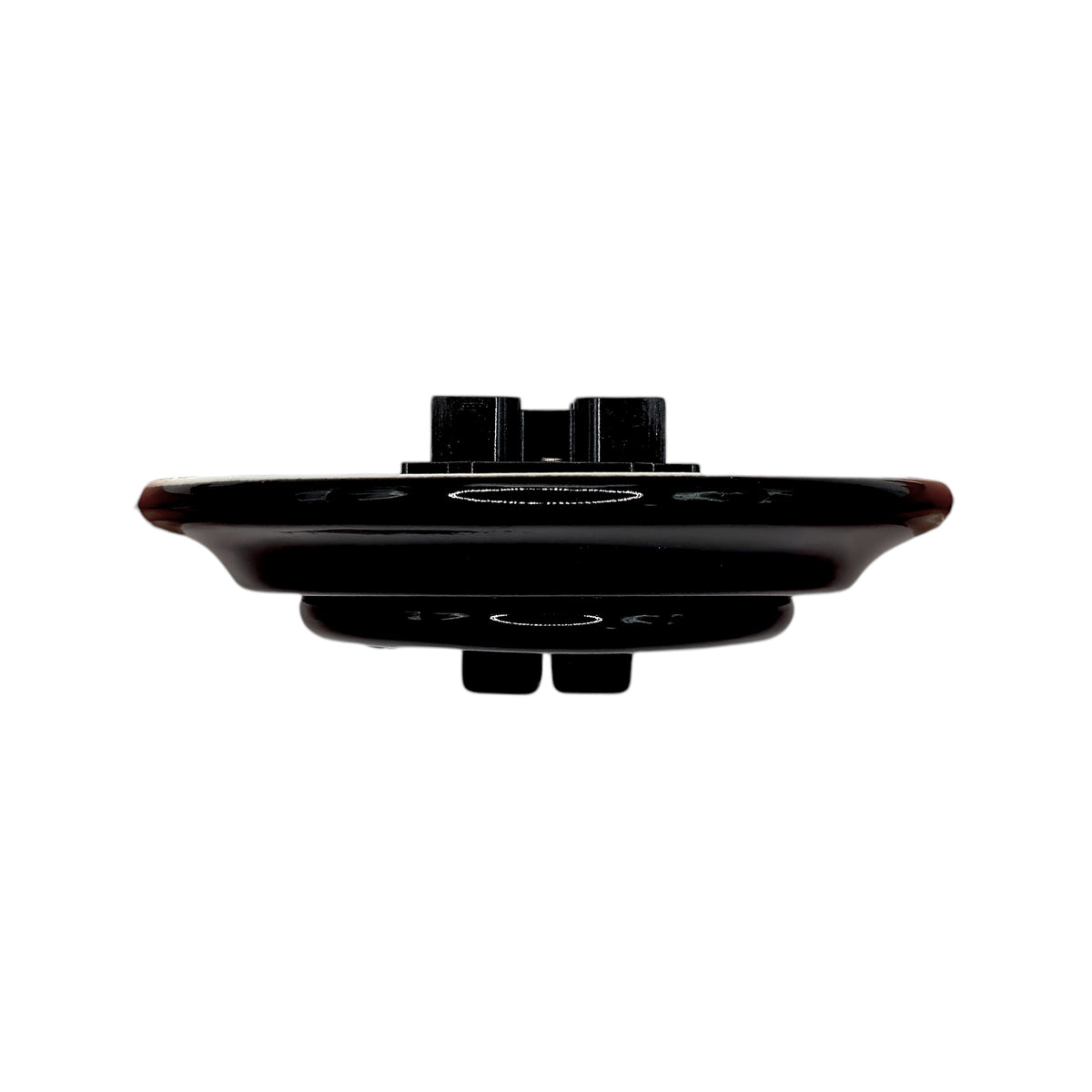 Flush Mount 2-Gang Rocker Roller Shutter Switch - Black Porcelain
