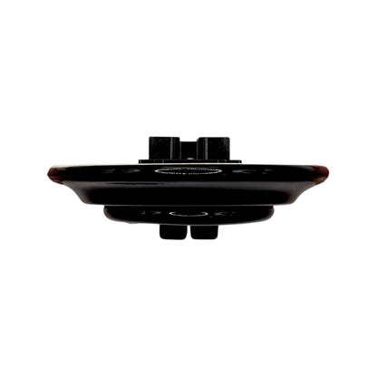 Flush Mount 2-Gang Rocker Roller Shutter Switch - Black Porcelain
