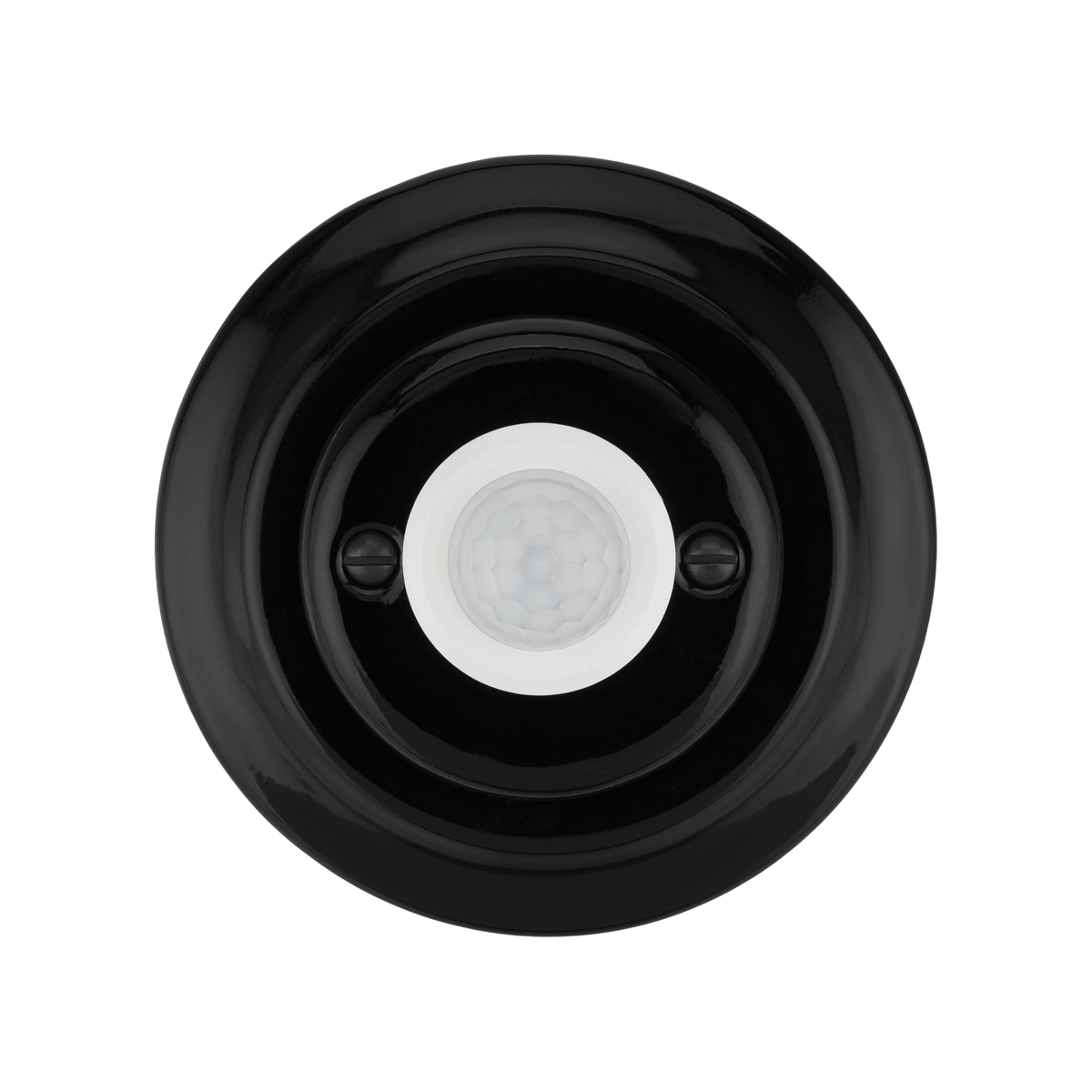 Flush Mount Motion Sensor – Black Porcelain