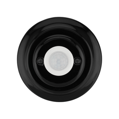 Flush Mount Motion Sensor – Black Porcelain
