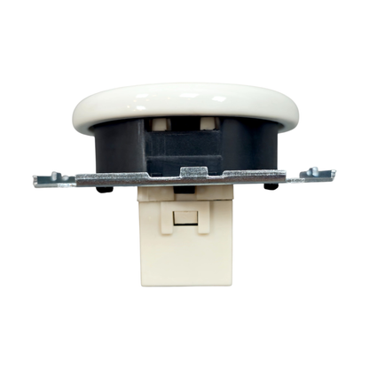 Power Socket Insert Porcelain Loft Retro USB Charging Socket Flush-Mounting Vintage Cottage Ceramic White