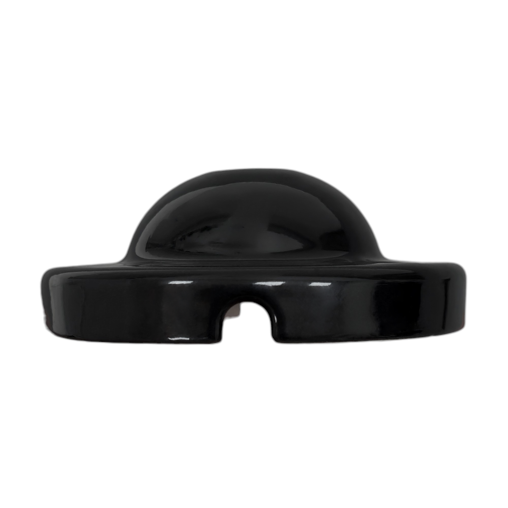 black porcelain dome ceiling rose 80x30mm, side