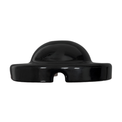 black porcelain dome ceiling rose 80x30mm, side