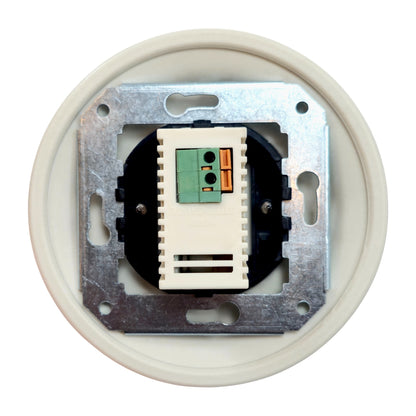 White porcelain USB A+C charging socket, flush-mounted, back