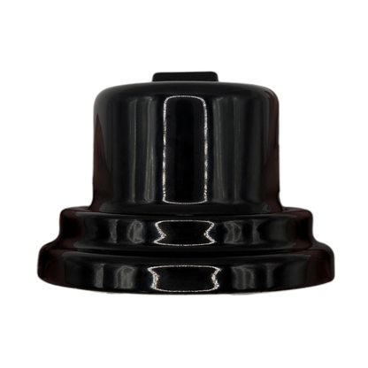 black porcelain intermediate big key light switch, surface-mount, side