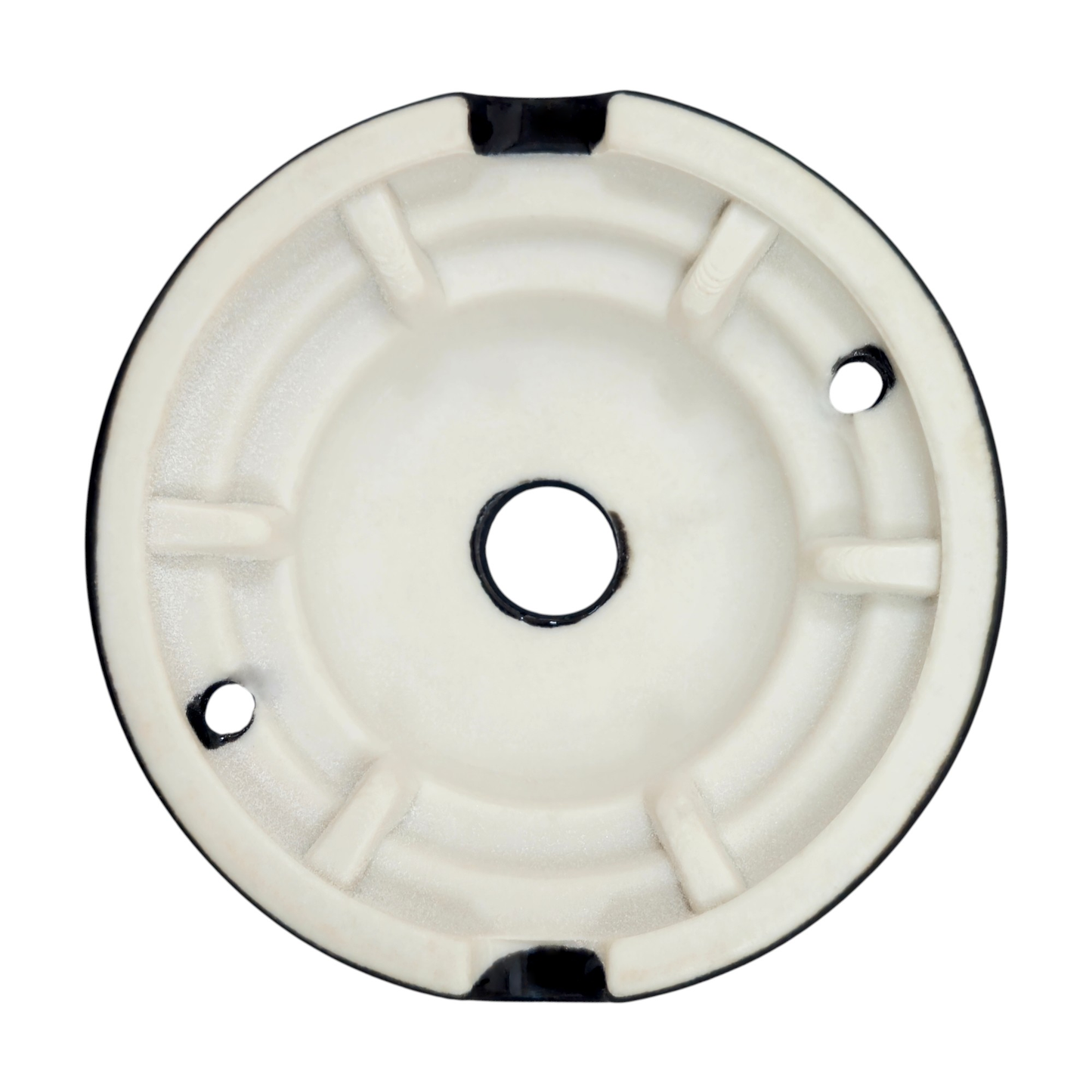 black porcelain lined ceiling rose 70x20mm, back