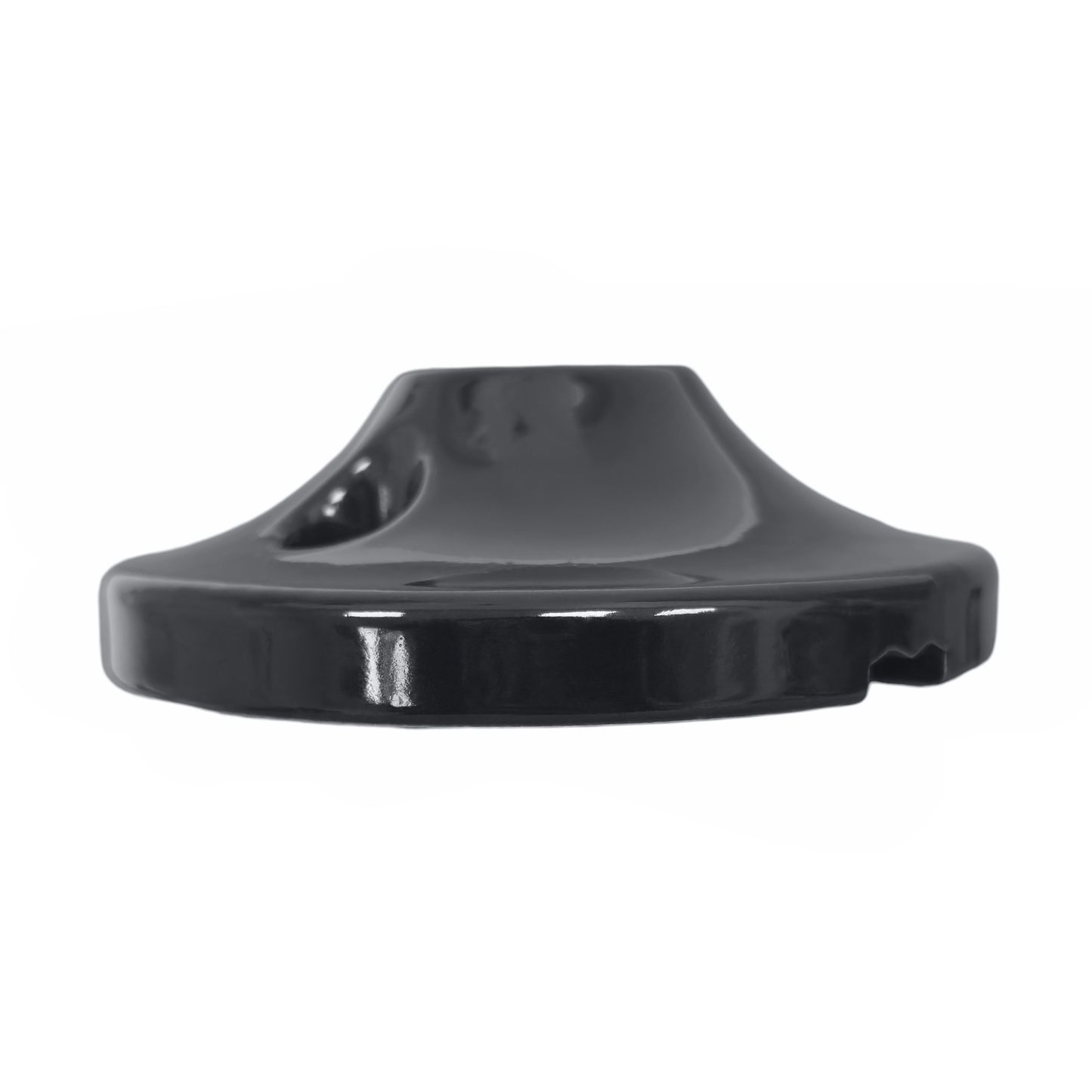 black porcelain cone ceiling rose 70x25mm, side