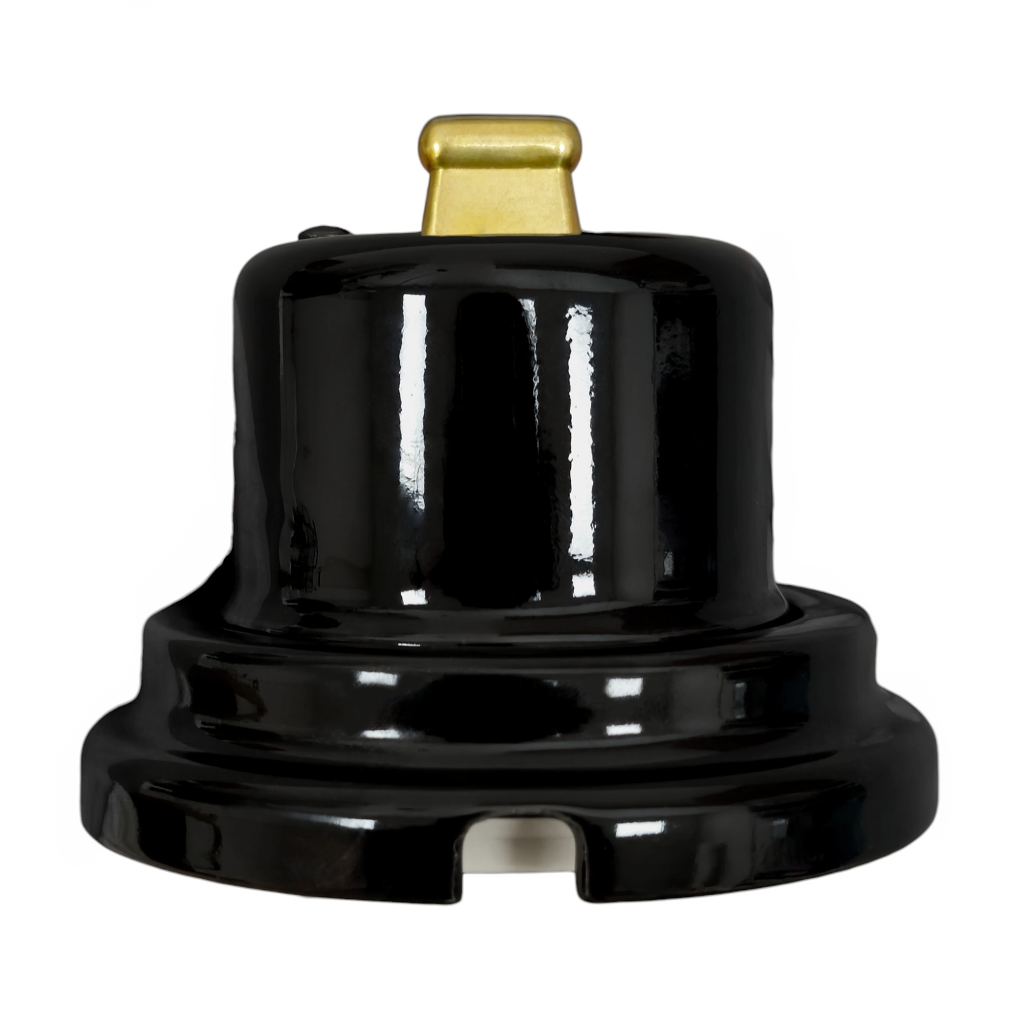 Toggle Wall Light Switch Porcelain Cover 1 Crossing / Intermediate Switch Surface Mounted Loft Retro Vintage Cottage Ceramic Black