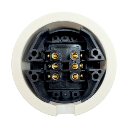 Surface-Mounting 2 Gang Two-Way Light Switch Porcelain Loft Retro Vintage Cottage Ceramic White