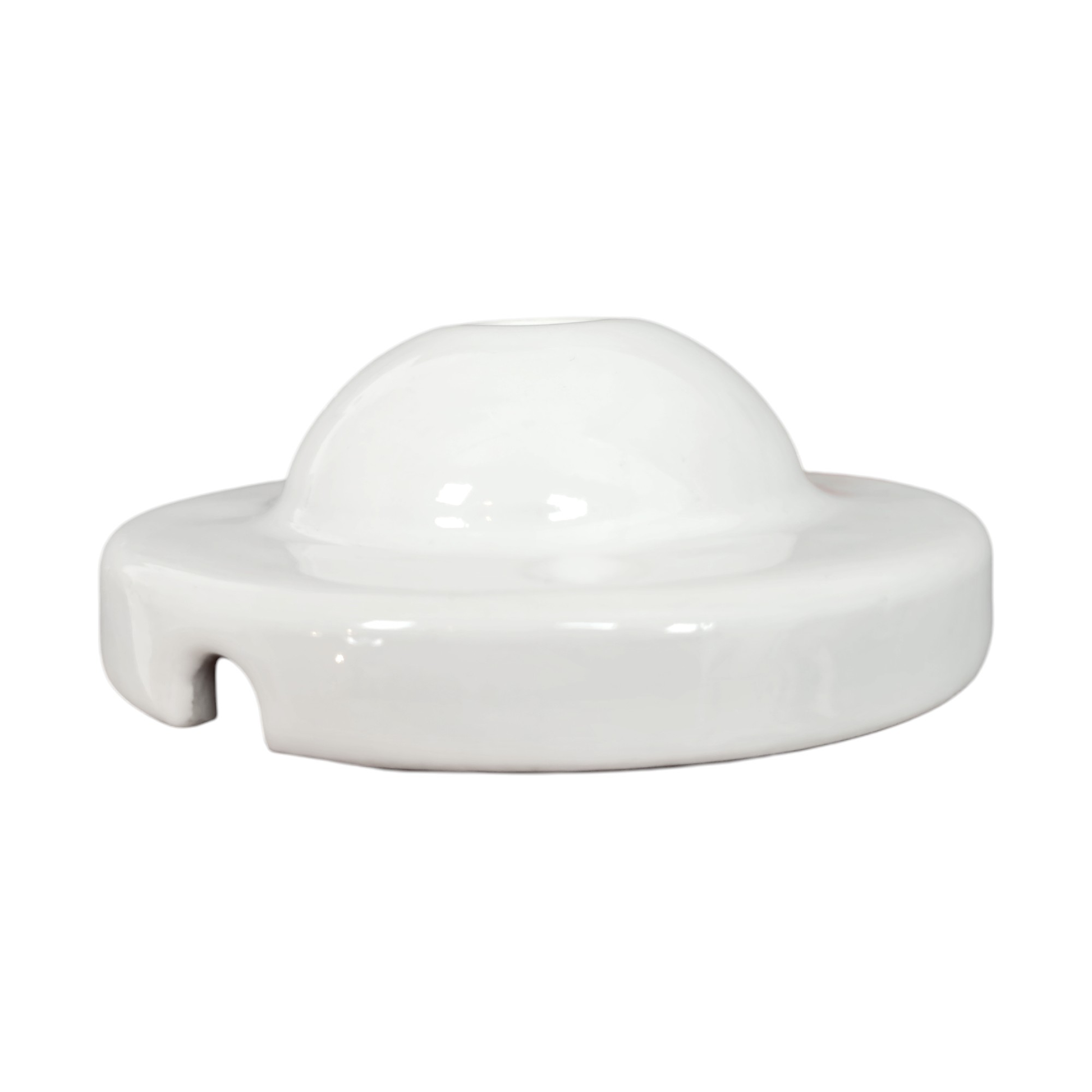 white porcelain dome ceiling rose 80x30mm, side