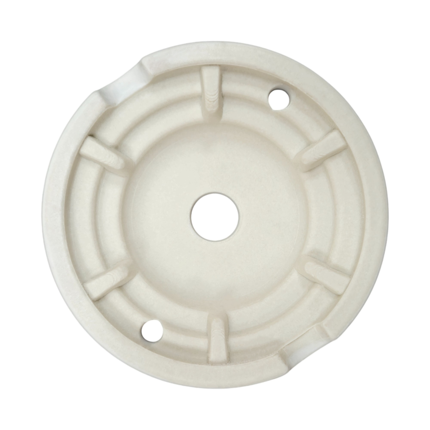 white porcelain lined ceiling rose 70x20mm, back