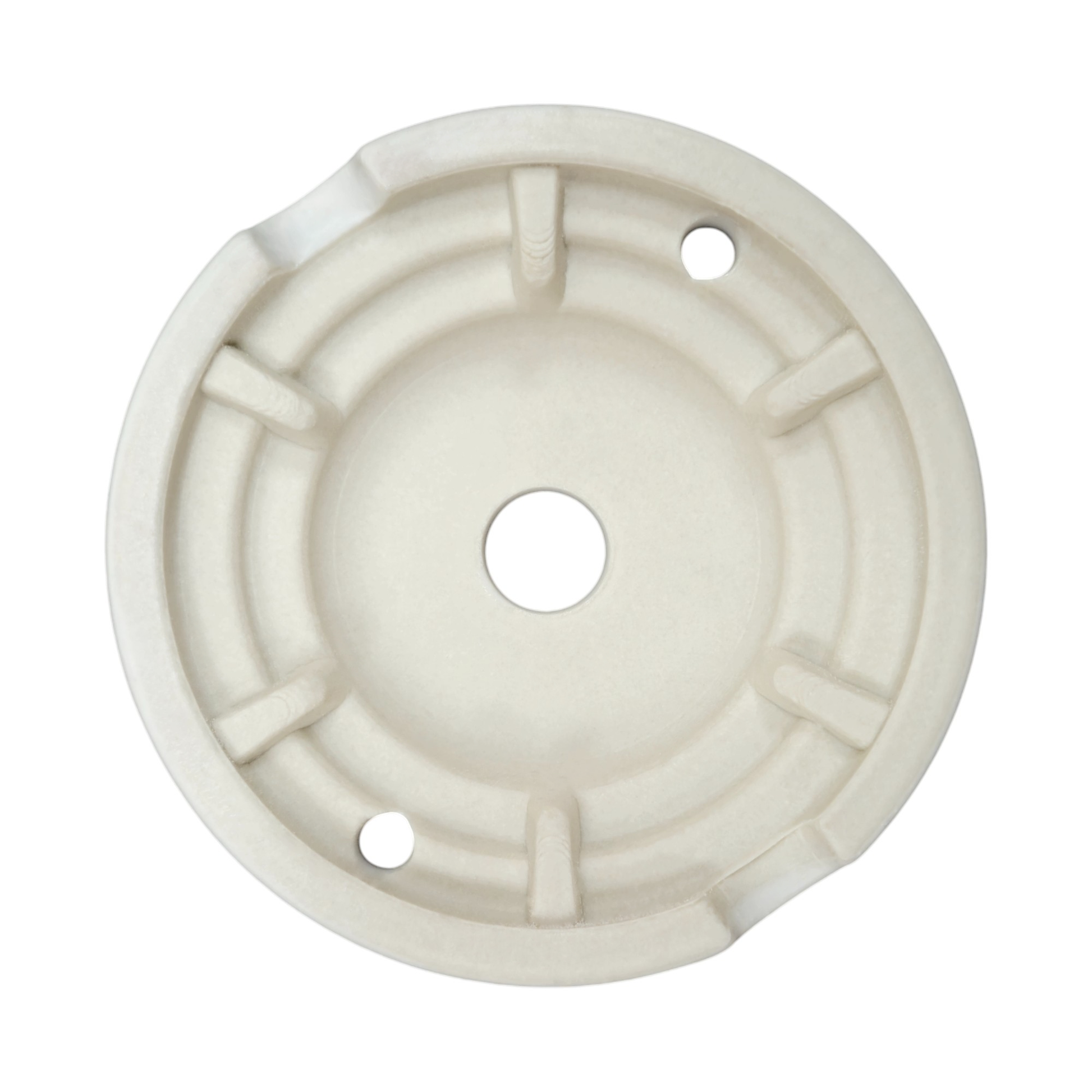 white porcelain lined ceiling rose 70x20mm, back