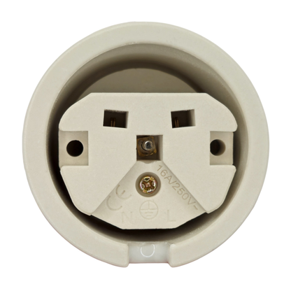 Surface-Mounting French Power Socket Porcelain Loft Retro Electrical Vintage Cottage Ceramic White