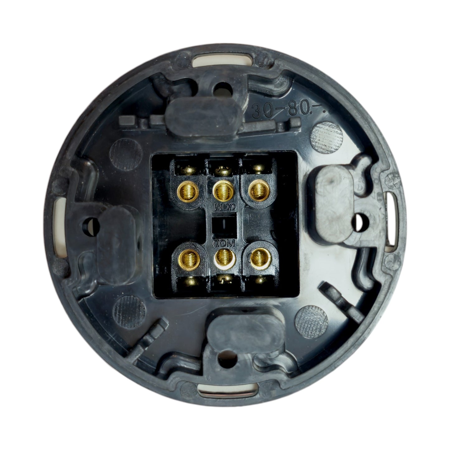 white porcelain intermediate big key light switch, surface-mount, back