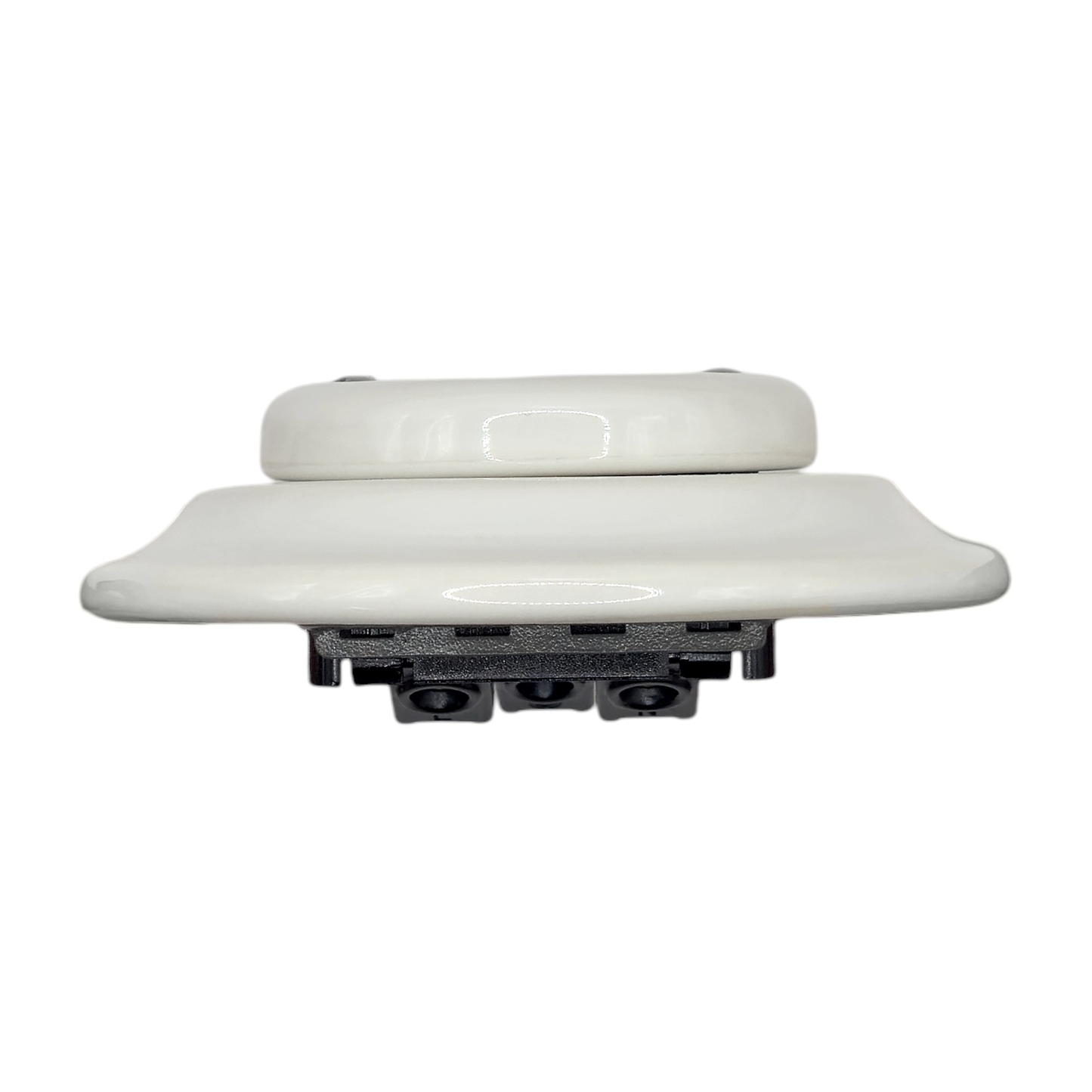 Power Socket Plug Porcelain UK 3 Prong Loft Retro Electrical Flush Mounted Vintage Cottage White Ceramic