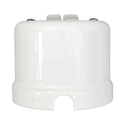 Light Switch Porcelain Loft Retro 2 Gang Two-way Surface-Mounting Vintage Cottage Ceramic White
