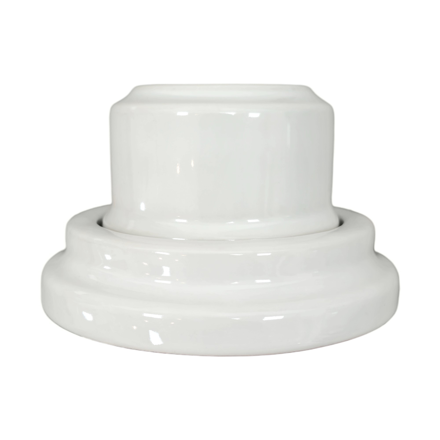 Surface-Mounting German Schuko Power Socket Porcelain Loft Retro Electrical Vintage Cottage Ceramic White