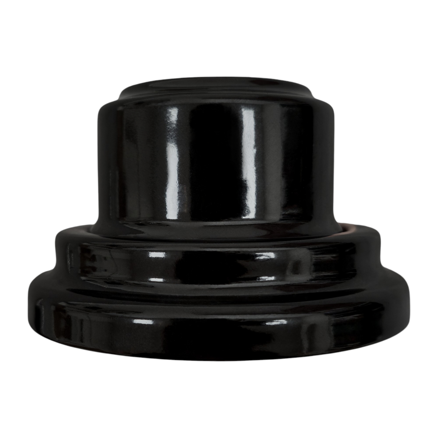 Surface-Mounting German Schuko Power Socket Porcelain Loft Retro Electrical Vintage Cottage Ceramic Black