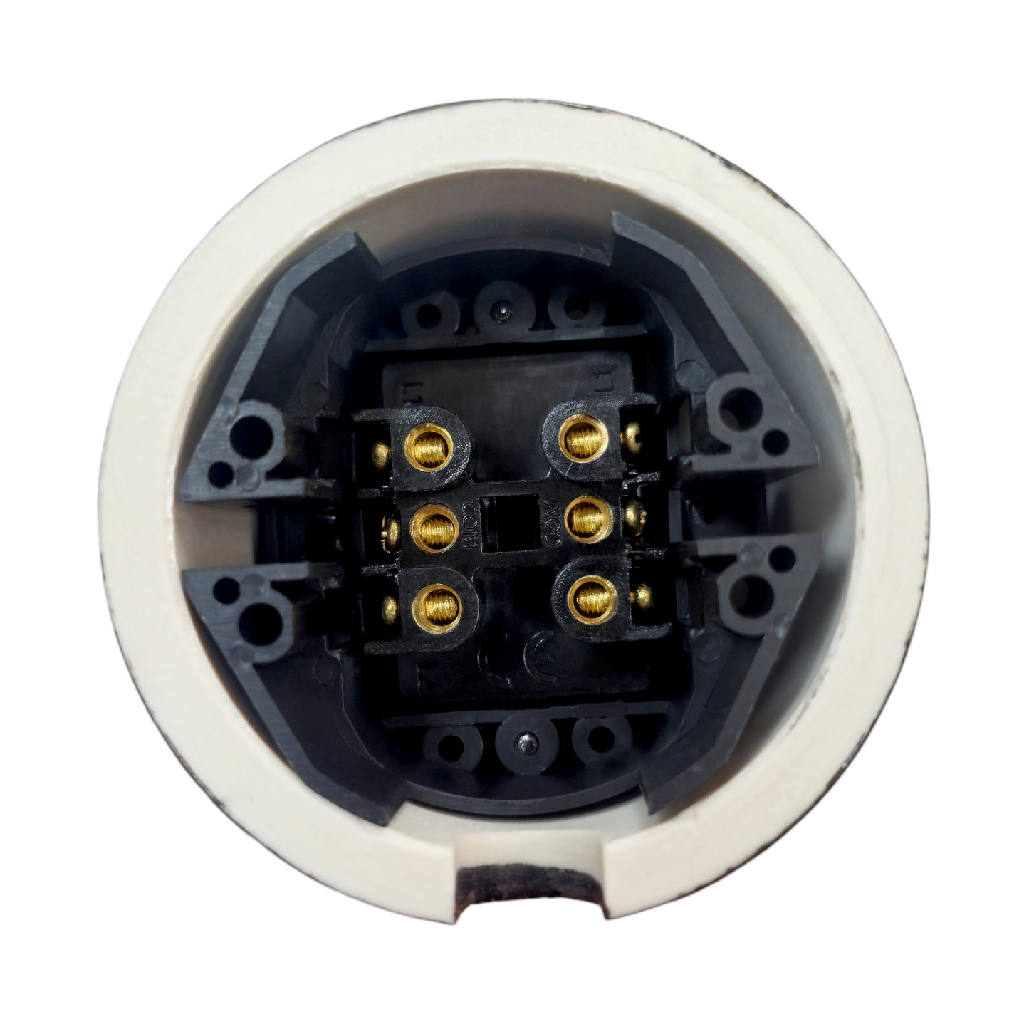 black porcelain 2gang2way toggle light switch, surface-mount, back