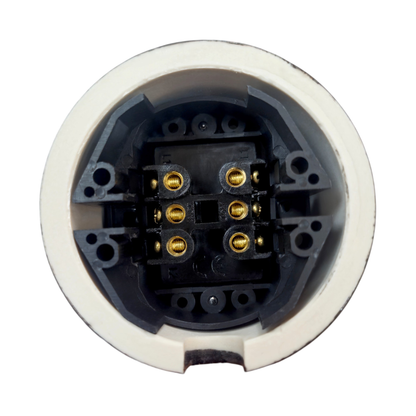 black porcelain 2gang2way toggle light switch, surface-mount, back