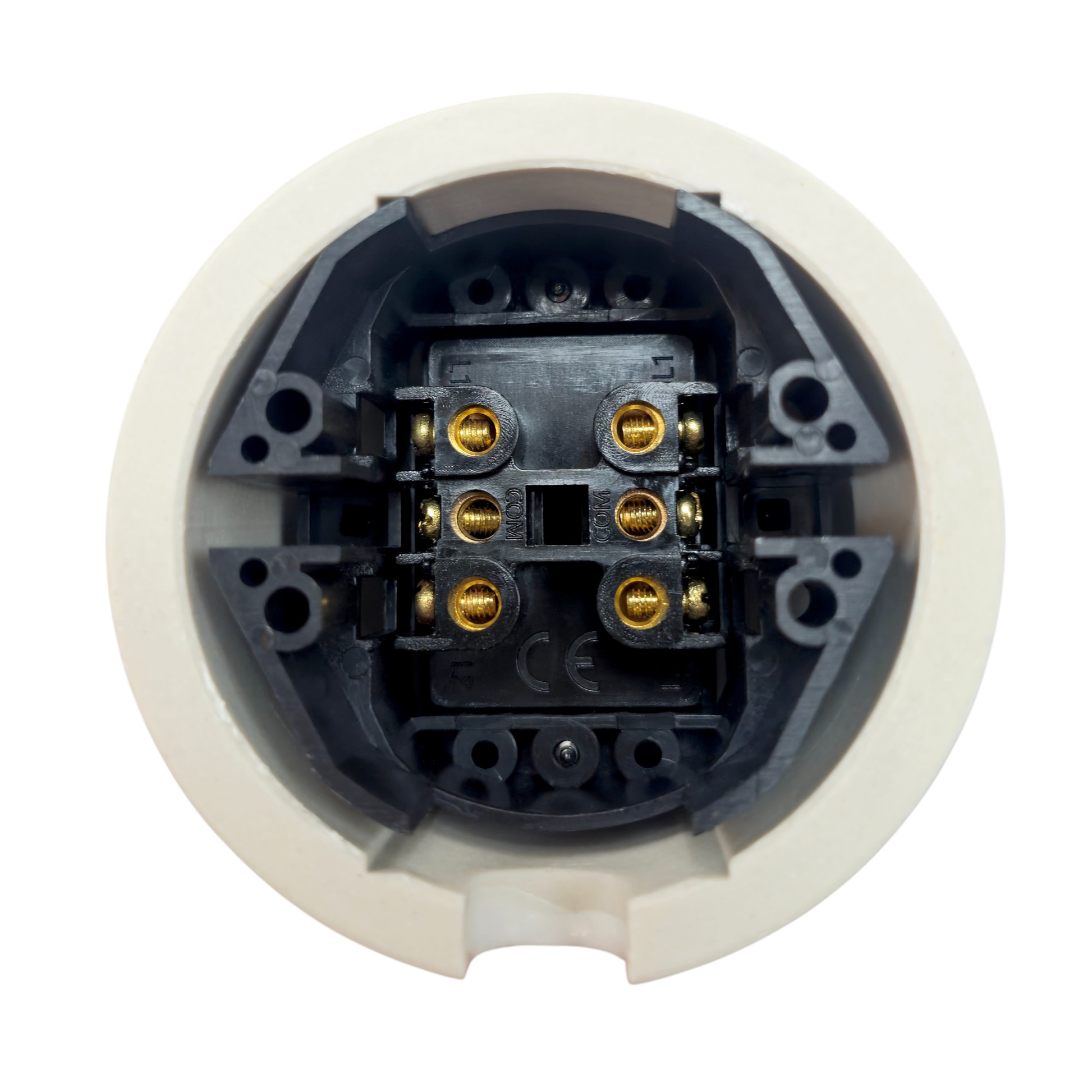 white porcelain 2gang2way toggle light switch, surface-mount, back