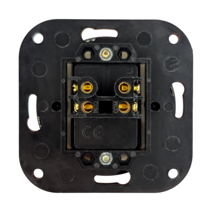 Black Porcelain Wide Rocker Connection Inner Part Push Button Switch 1 Gang Two-Pole With A Big Key Flush-Mounted