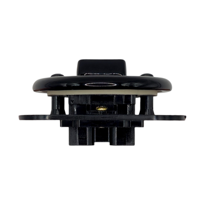 Flush Mount Crossing / Intermediate Rocker Light Switch Insert - Single in Black Porcelain