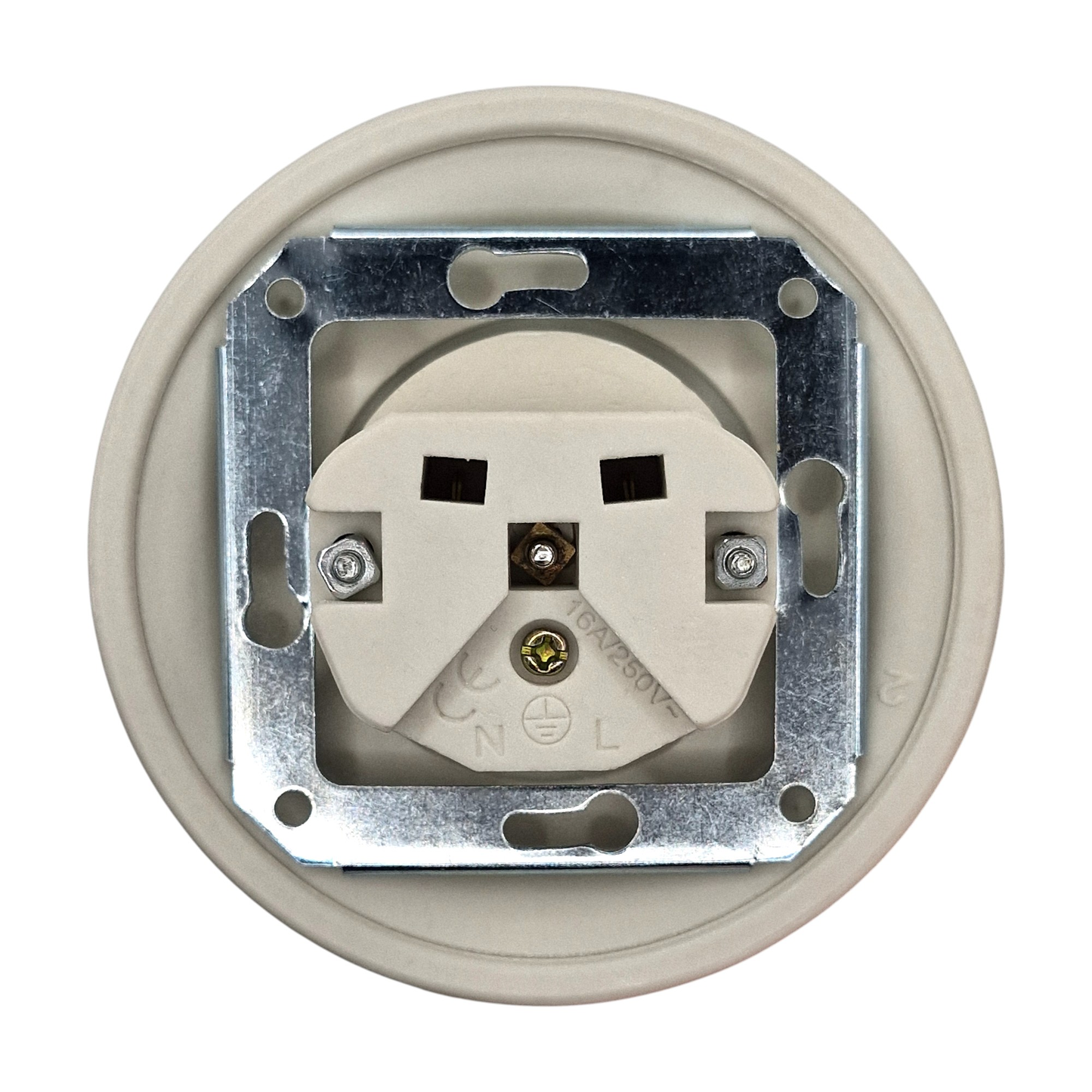 Porcelain Loft Retro Electrical French Socket Flush-Mounting Vintage Cottage Ceramic White